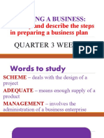 Planning A Business:: Identify and Describe The Steps in Preparing A Business Plan