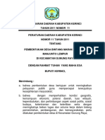 Perda Kab. Kerinci No.11 TH 2011 TTG Pembentukan Desa