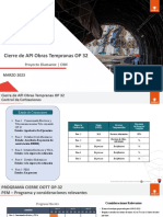 Cierre de API Obras Tempranas OP 32: Proyecto Diamante - OIM