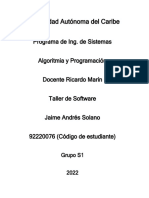 Trabajo de Software (Algoritmia y Prog) Jaime Solano