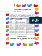 Lista de Obras Sexto Grado 2023: MES Obra Autor