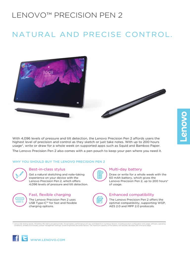 Lenovo precision pen 2 datasheet en pdf intel lenovo