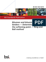 Bitumen and Bituminous Binders - Determination of The Softening Point - Ring and Ball Method