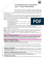 Notice D'Aide Au Remplissage de La Déclaration D'Un Local À Usage Professionnel