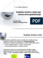 Svjetsko Društvo Rizika Kao Noćna Mora Globalizacije: Dr. Sc. Anđelko Milardović