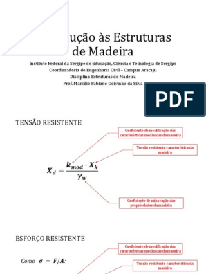 aula 01 - madeira - Estruturas de Madeira