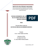 Estudio Experimental Del Comportamiento de Los Aceros para Ductos Sometidos A Erosión-Corrosión