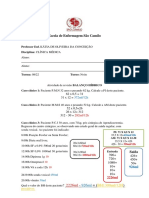 ATIVIDADE DE REVISÃO BH Gabarito de Atividade 1