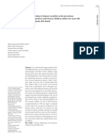 The Relationship of Climate Variables in The Prevalence of Acute Respiratory Infection in Children Under Two Years Old in Rondonópolis-MT, Brazil