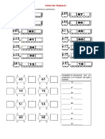 Ficha de Trabajo: Completa Con Los Números Anteriores y Posteriores