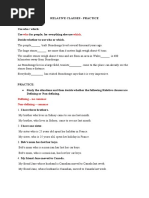 RELATIVE CLAUSES - Practice - Kopija