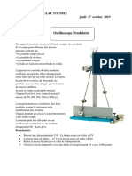 TP 6 Oscilloscope Pendulaire