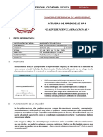 1ra Experiencia - Cuarta Actividad de Aprendizaje - DPCC - Segundo