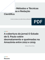 FLG 5127 - Métodos e Técnicas de Pesquisa e Redação Científica