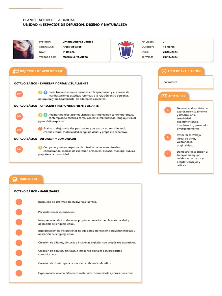 UNIDAD 4_OCTAVO BÁSICO | PDF | Diseño | Evaluación