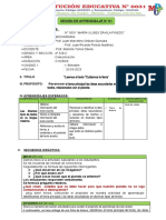 Sesión de Aprendizaje #01: I. Datos Informativos