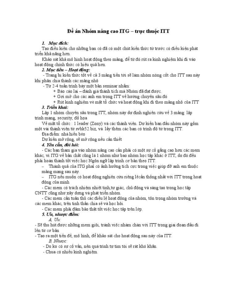 ITG Project | PDF