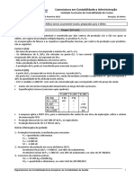 Licenciatura em Contabilidade e Administração - Contabilidade de Custos