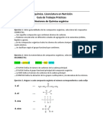 Bioquímica. Licenciatura en Nutrición Guía de Trabajos Prácticos Nociones de Química Orgánica