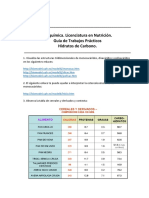 Bioquímica. Licenciatura en Nutrición. Guía de Trabajos Prácticos Hidratos de Carbono