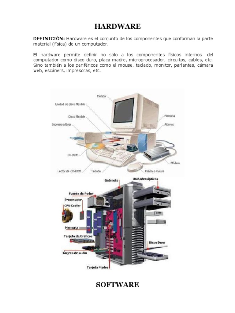 Partes Del PC | PDF | Hardware de la computadora | Almacenamiento de ...