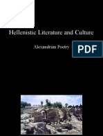 Hellenistic Literature and Culture: Alexandrian Poetry