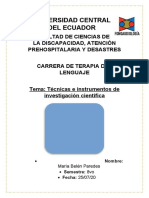 María Belén Paredes 8vo - Tecnicas e Instrumentos de Investigacion Cientifica Informe