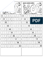 Quadro Numerico 0 A 100