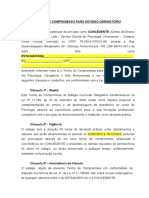 Termo de Compromisso para Estágio Clínica Escola de Psicologia - Ad