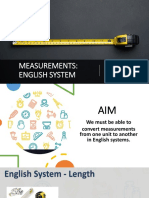 Measurements: English System: September 7, 2022