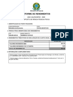 Informe de rendimentos Ministério da Economia 2020