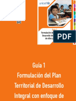 Guía para la formulación del Plan Territorial de Desarrollo Integral con enfoque en niñez