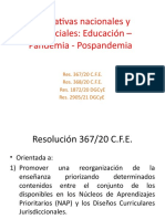 Normativas Nacionales y Provinciales: Educación - Pandemia - Pospandemia