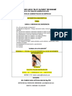 Universidad Laica "Eloy Alfaro" de Manabí: Estadística Descriptiva Tema: Unida 4: Medidas de Dispersión