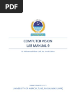 Computer Vision Lab Manual 9: University of Agriculture, Faisalabad (Uaf)