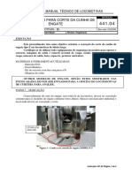 Manual Técnico de Locomotivas Procedimento para Corte Da Cunha de Engate