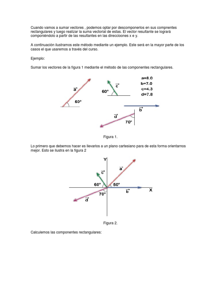 Componentes Rectangulares | PDF | Vector Euclidiano | Sistema de ...