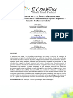 O Processo de Avaliação Nas Séries Iniciais DO ENSINO FUNDAMENTAL: Uma Contribuição À Prática Diagnóstica e Formativa Do Educador/avaliador