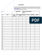 Attendance Sheet With Privacy Policy