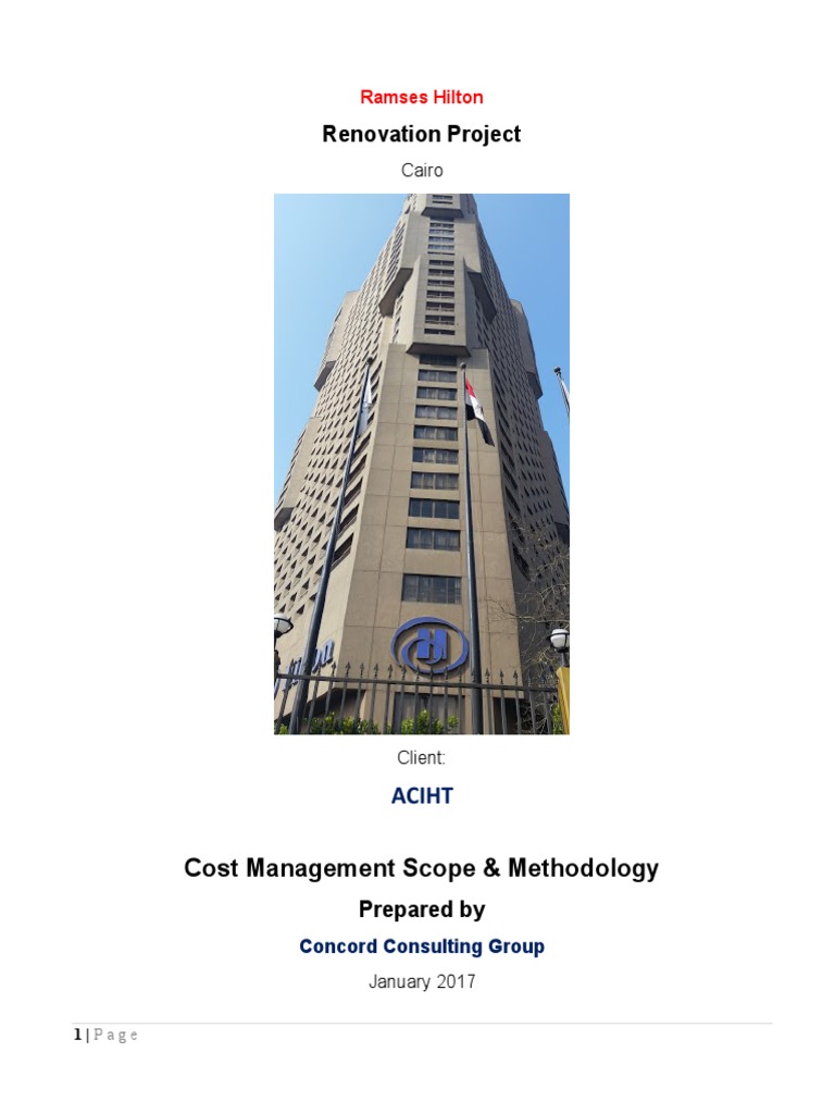 Cost Management Scope and Methodology for the Renovation of the Ramses