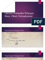 Operasi Aritmatika Bilangan Biner, Oktal, Heksadesimal