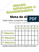 Metas semanais para saúde e bem-estar