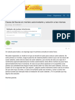 Causa de Fisuras en Mortero Autonivelante y Solución A Las Mismas