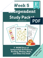Independent Study Packet 1st Grade Week 5