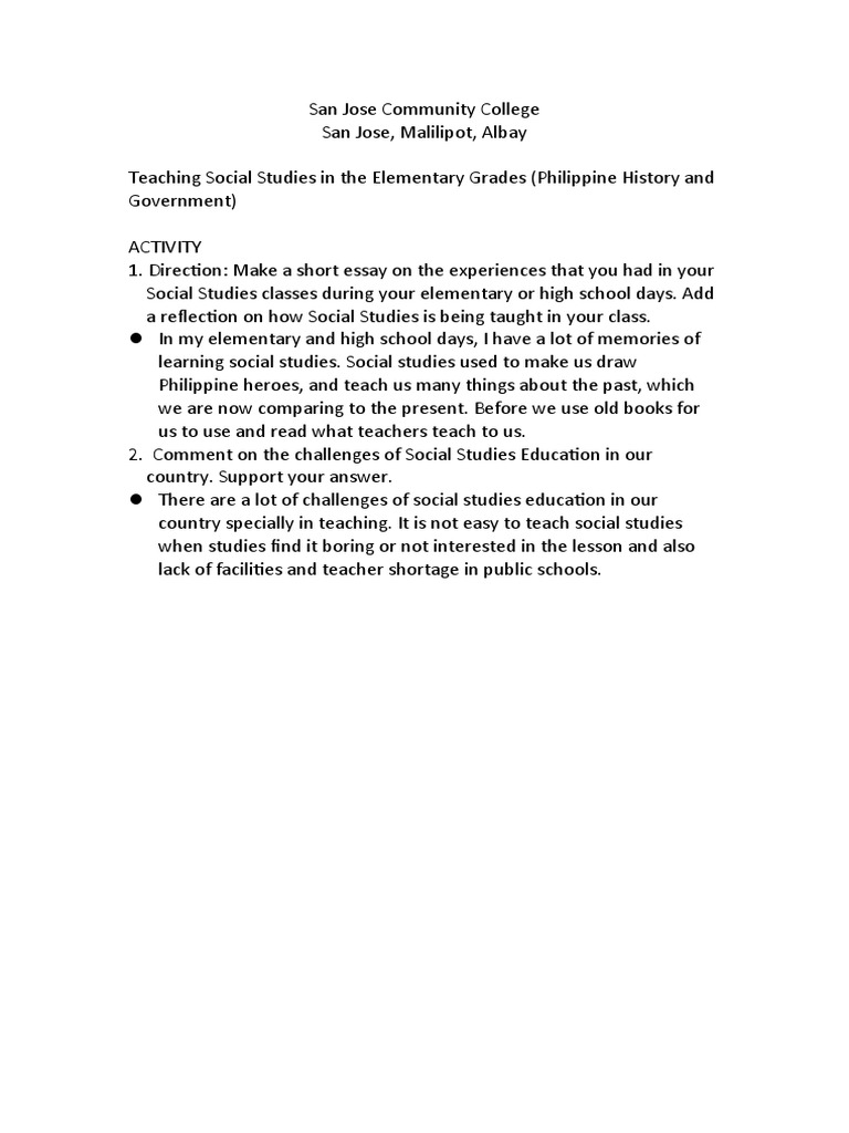 Social Studies In Elementary Education Pdf