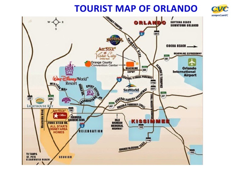 Tourist Map of Orlando