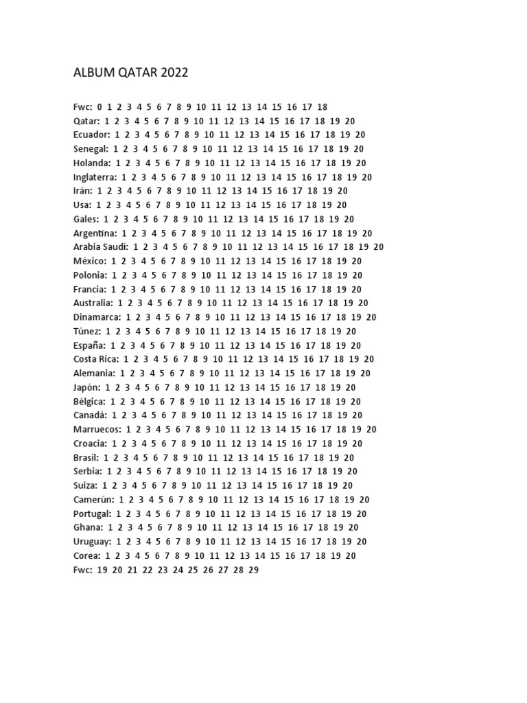 Album Qatar 2022 | PDF