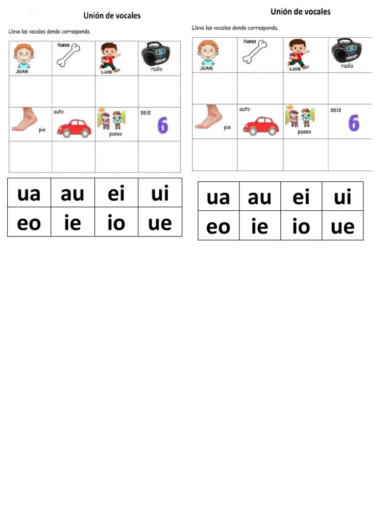 Vocales en combinaciones en español | PDF
