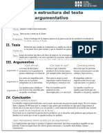 Estructura de Texto Argumentativo