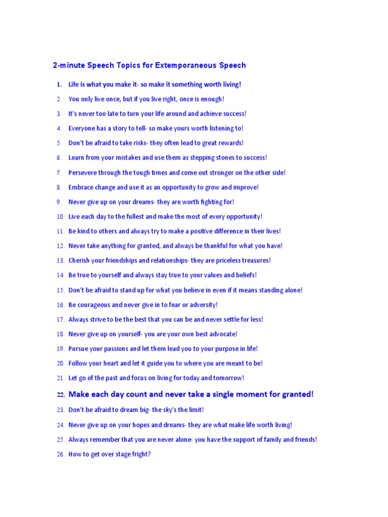 2 Minute Speech Topics For Students In Urdu